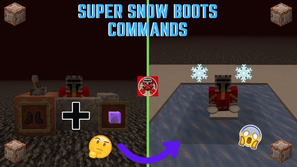 Picture of: Command Block Tutorial #: Super Snow Boots Commands in Minecraft(
