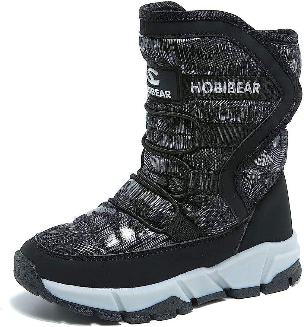 Picture of: GUBARUN Boys Snow Boots Kids Outdoor Warm Shoes Waterproof (Black,