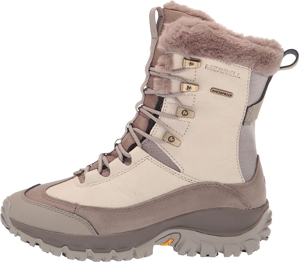Picture of: Merrell Women’s Thermo Rhea Mid Waterproof Snow Boot, Birch,