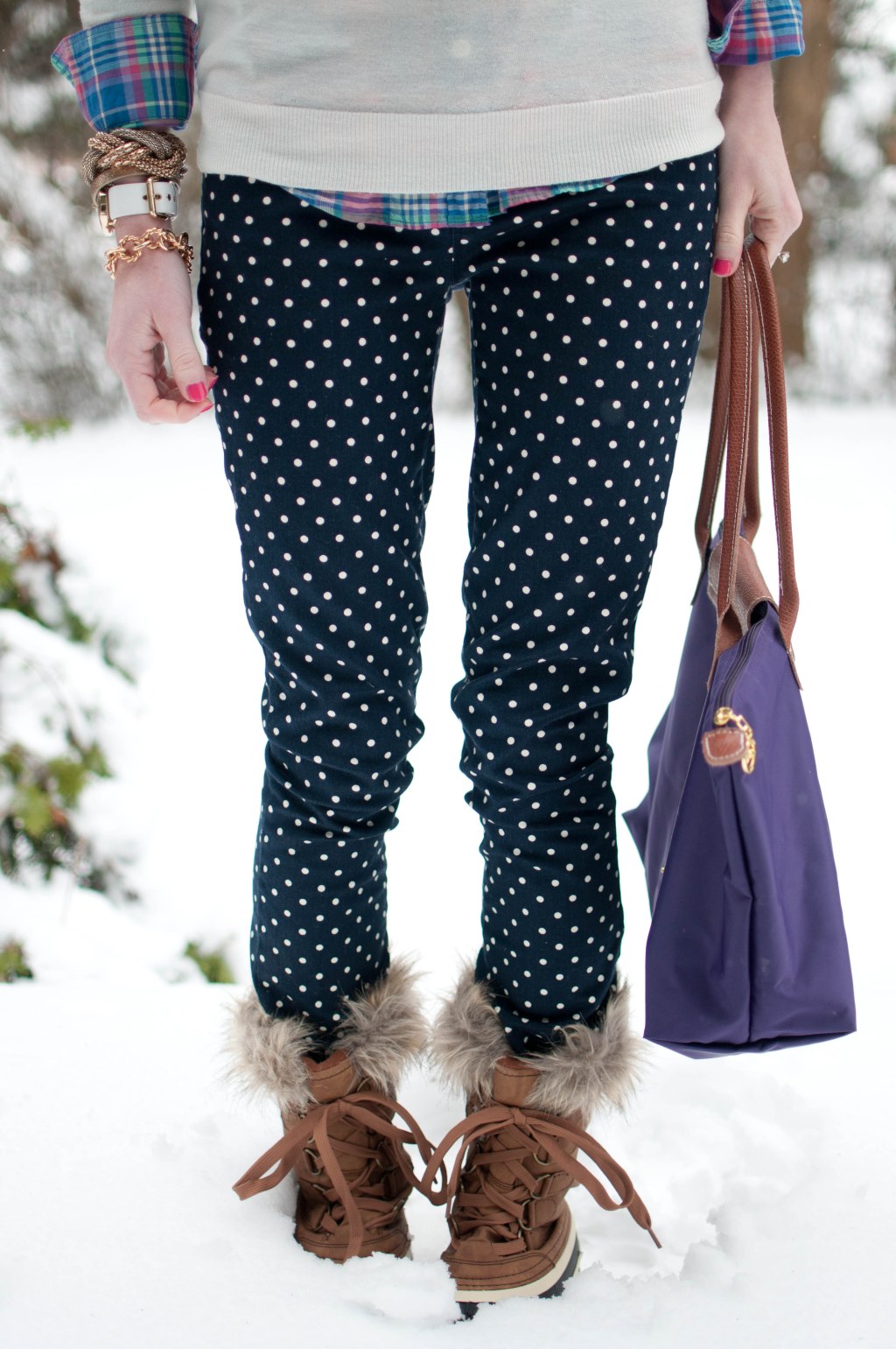 Picture of: Warm Preppy Snow Boots