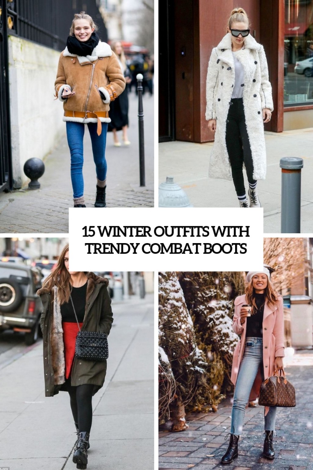 Picture of: Winter Outfits With Trendy Combat Boots – Styleoholic
