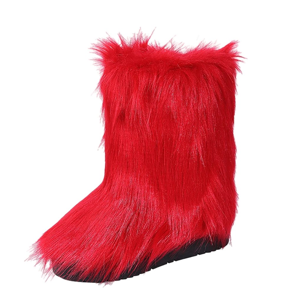 Picture of: Women’s warm winter boots, snow boots, warm thick fur boots, funny and  interesting warm outdoor boots
